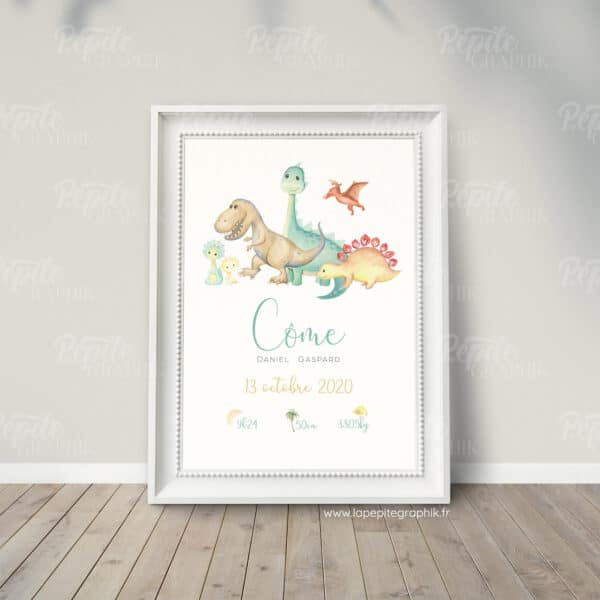 Affiche naissance dinosaures